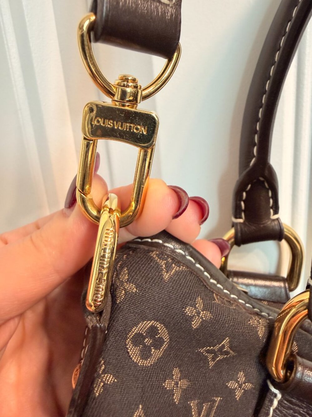 Louis Vuitton Monogram Canvas Shoulder Bag in Dark Brown and Black - Picture 14 of 15